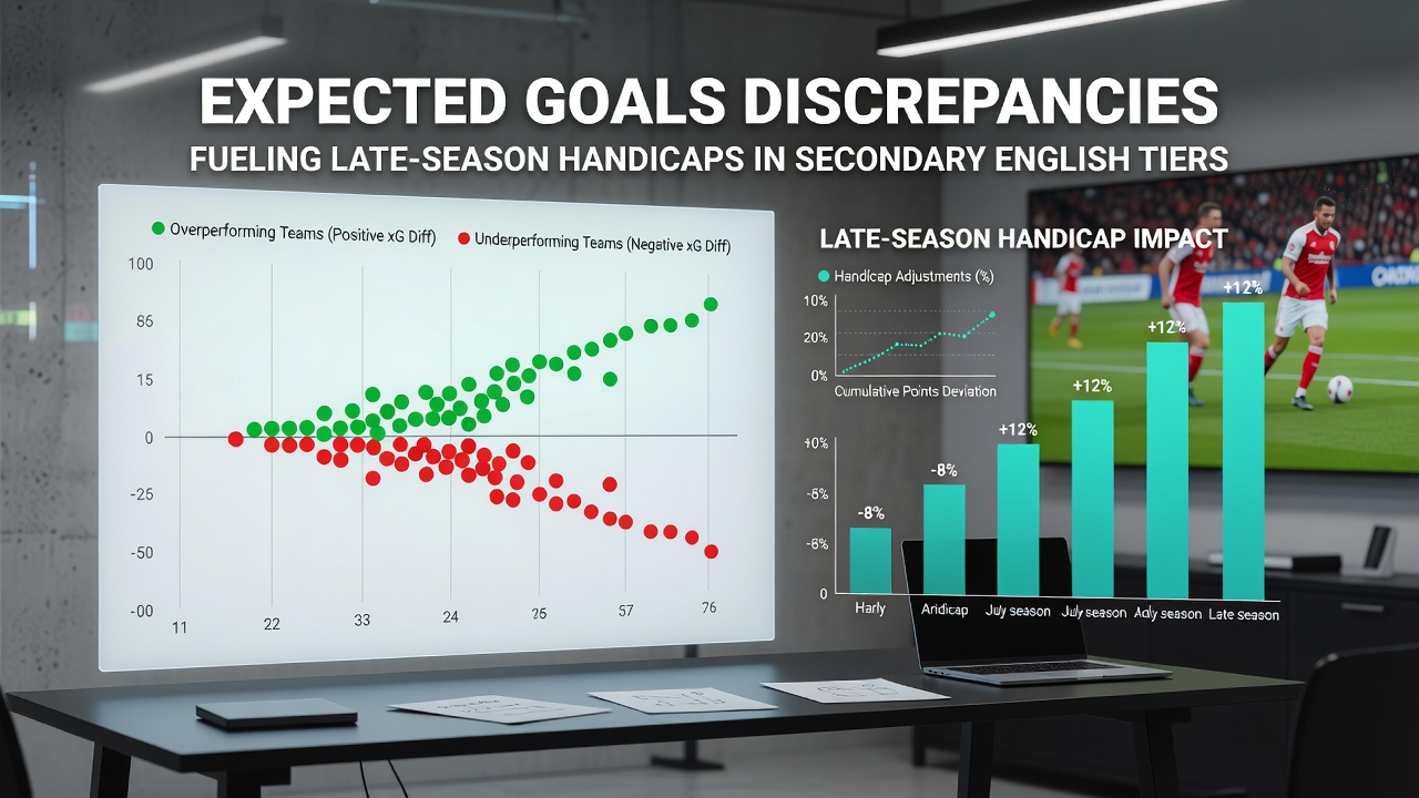 Table displaying xG discrepancies and resulting handicap movements for selected League Two clubs in September 2026