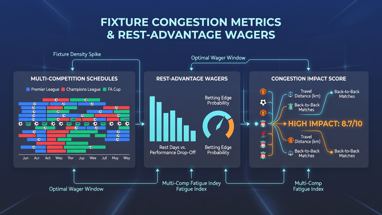 Graph illustrating rest-advantage wager performance in congested fixture periods