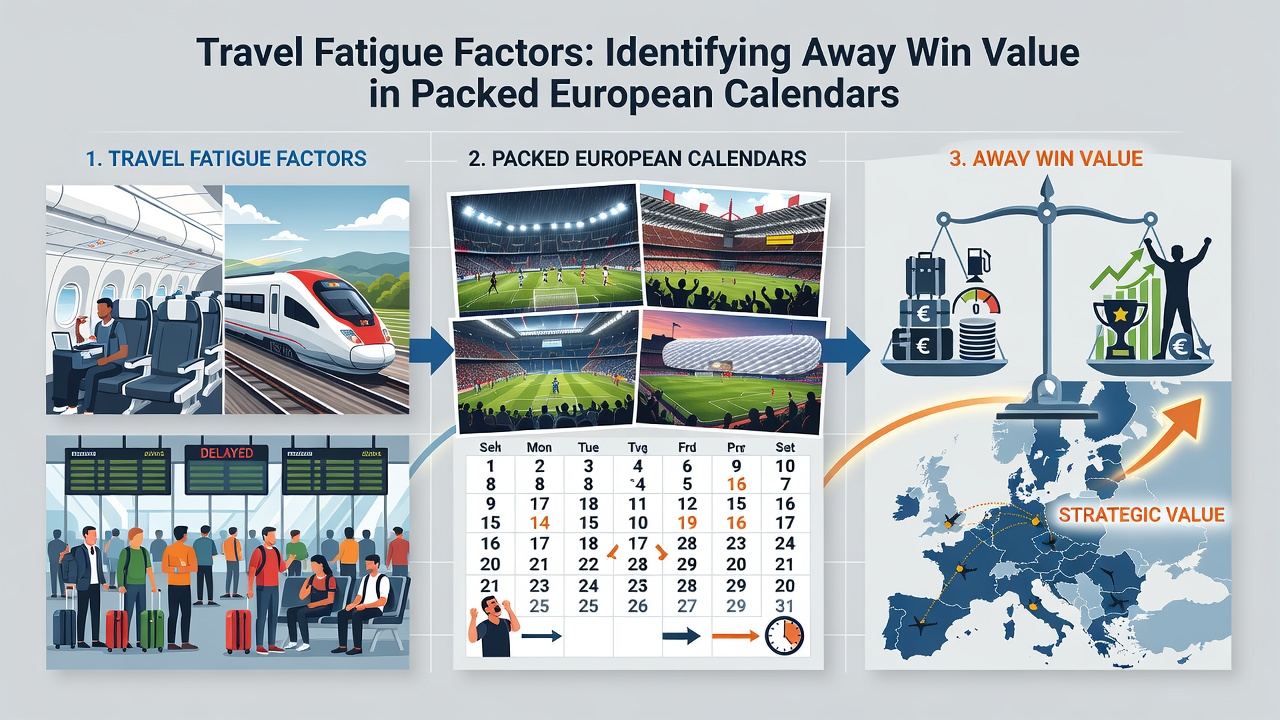 Graphs displaying away win rates and travel distance correlations across European leagues