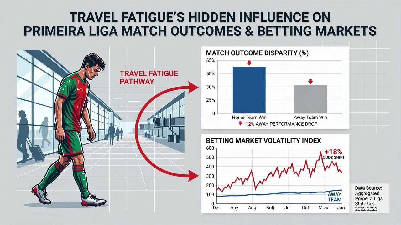 Data charts showing travel distance versus match statistics in Portuguese football