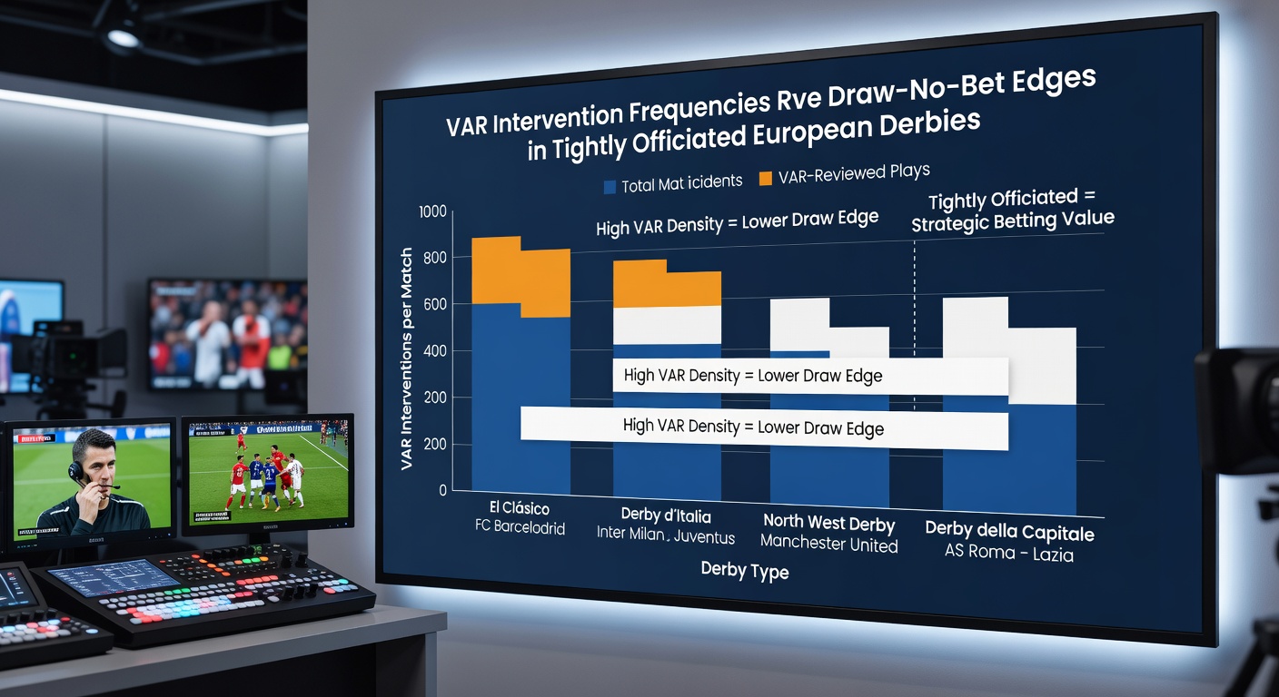 Graphical representation of VAR intervention data from European derby matches